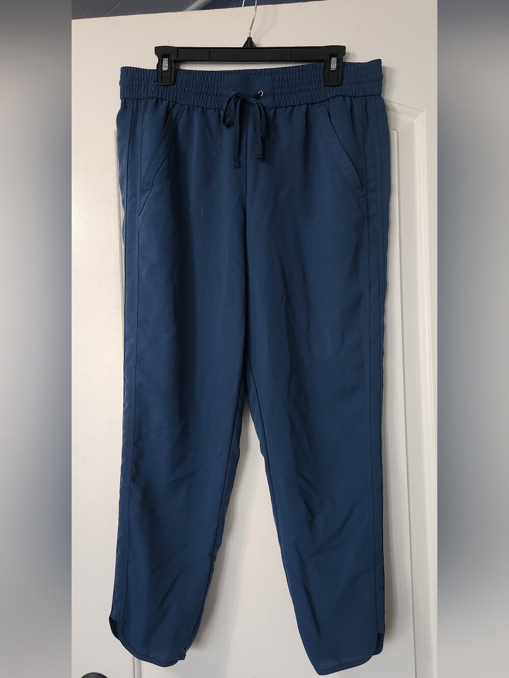 Lou and Grey Drawstring Casual Joggers Teal Blue Pants